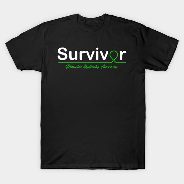 Muscular Dystrophy Awareness Survivor Heartbeat T-Shirt by KHANH HUYEN